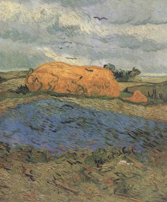 Vincent Van Gogh Haystacks under a Rainy Sky (nn04) Germany oil painting art